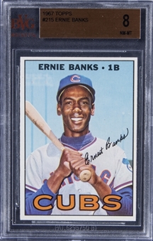 1967 Topps #215 Ernie Banks - BVG NM-MT 8 